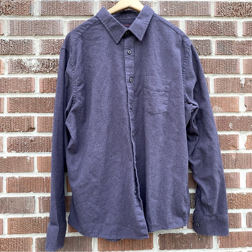 UNTUCKit Sherwood Long Sleeve Flannel Button Up Purple Shirt Size XL